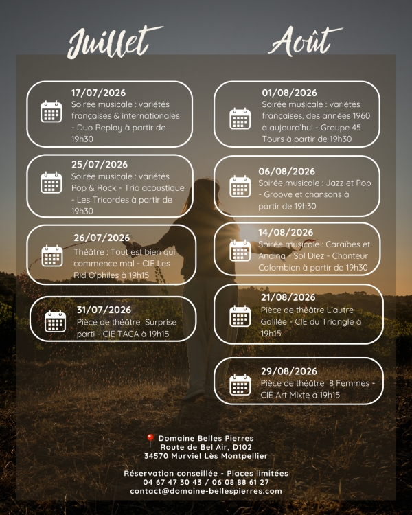 PROGRAMME FESTIVITÉS JUILLET - AOÛT