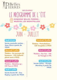 PROGRAMME FESTIVITÉS ÉTÉ 2025 JUIN/JUILLET